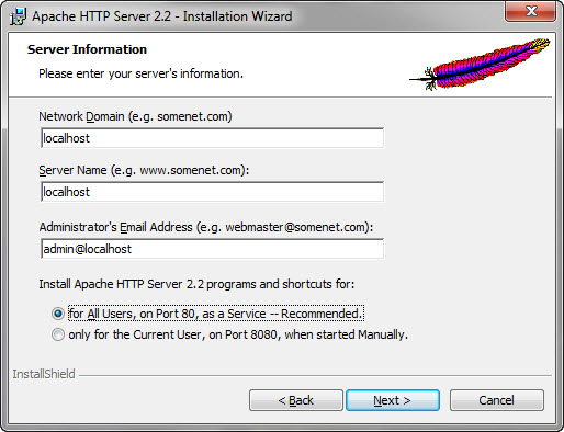 установка apache