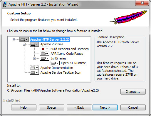 установка apache
