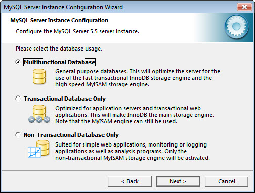 настройка MySQL