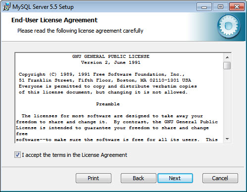 установка MySQL