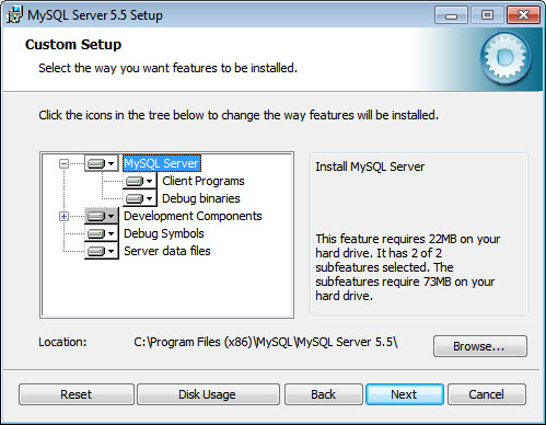 установка MySQL